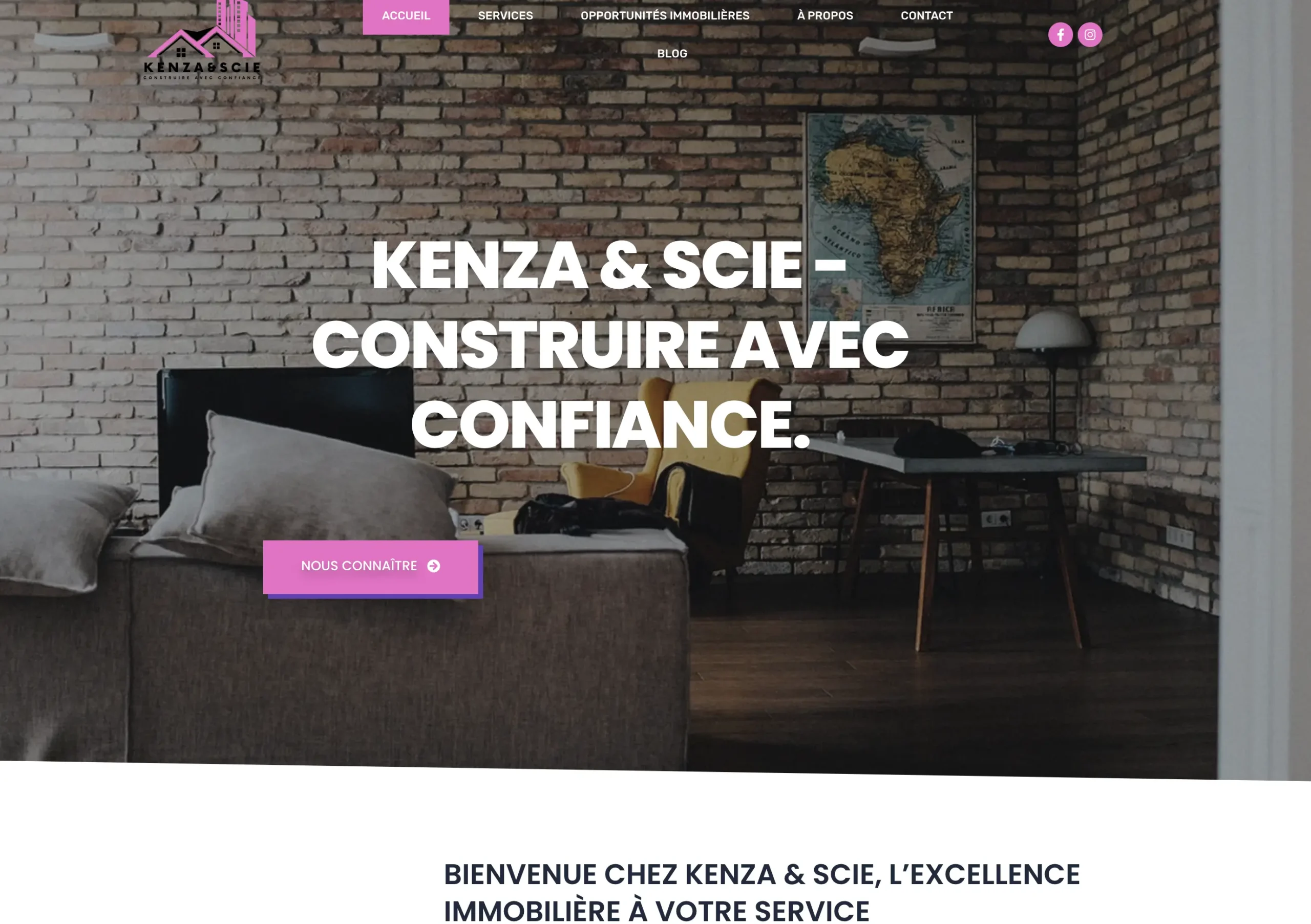 Site Web de Kenza & Scie, créer  par notre agence de Marketing digitale KingDigit SARL